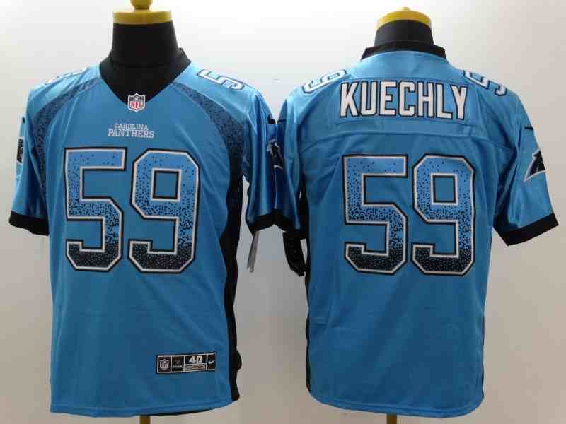 Men's Carolina Panthers #59 Luke Kuechly Blue Alternate Men's Stitched NFL Limited Rush Drift Fashion Jersey