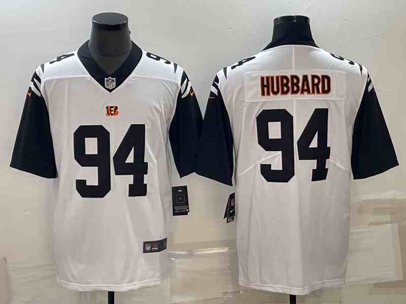 Men's Cincinnati Bengals #94 Sam Hubbard White Color Rush Stitched Jersey