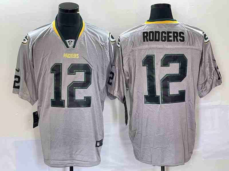 Men's Green Bay Packers #12 Aaron Rodgers  Grey classics Limited Jersey