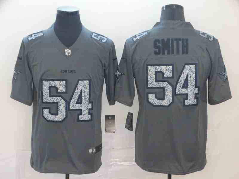 Men's Dallas Cowboys #54 Jaylon Smith  Limited Gray Classic Jersey