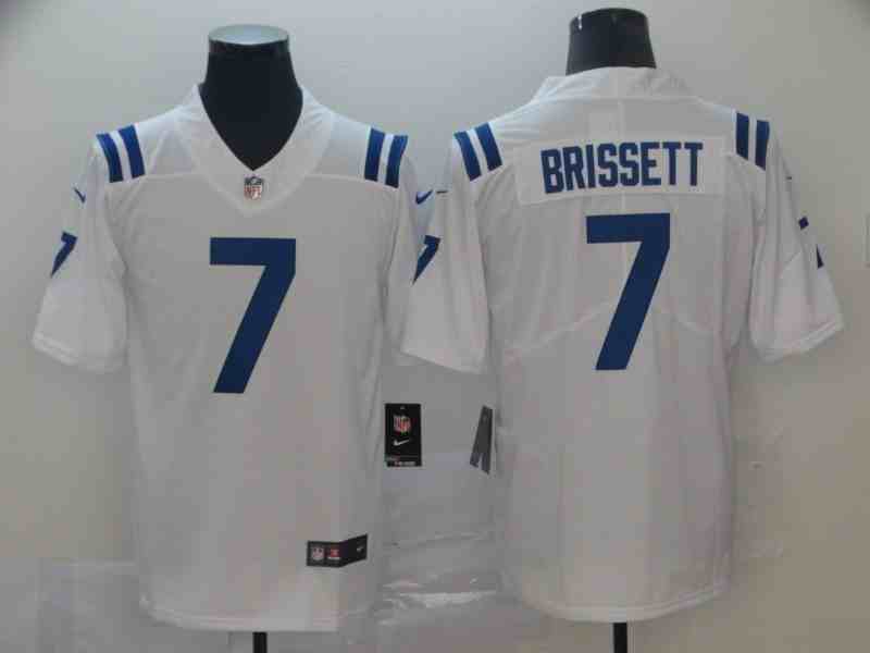 Men's Indianapolis Colts #7 Jacoby Brissett Royal White Vapor Untouchable Limited Stitched NFL Jersey