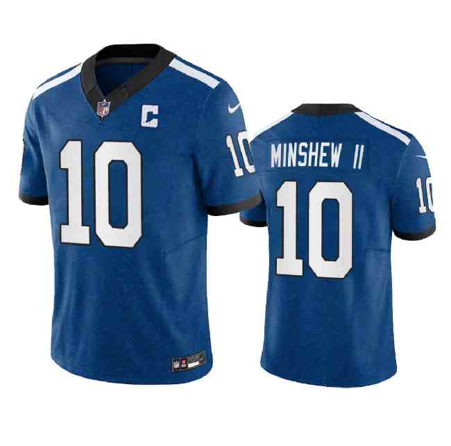 Men's Indianapolis Colts #10 Gardner Minshew Royal 2023 F.U.S.E. Indiana Nights Limited Stitched Football Jersey