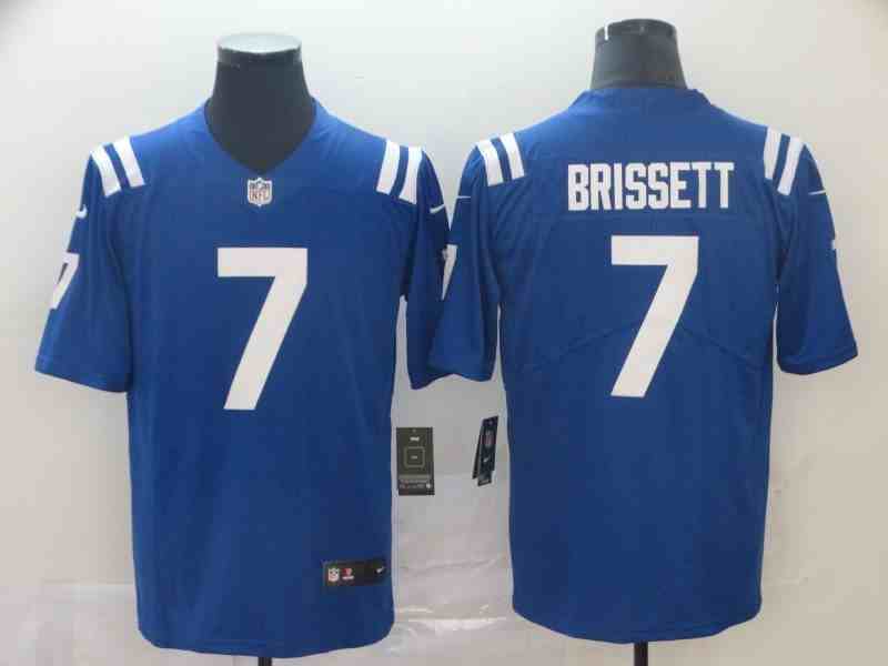 Men's Indianapolis Colts #7 Jacoby Brissett Royal Blue Vapor Untouchable Limited Stitched NFL Jersey
