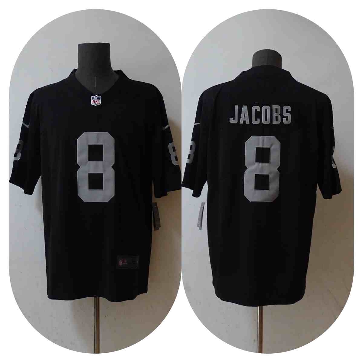 Men's Las Vegas Raiders #8 Josh Jacobs Black Vapor Limited Jersey
