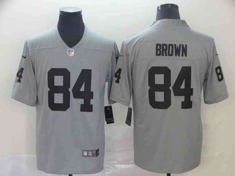 Men's Oakland Raiders #84 Antonio Brown Gary Inverted Legend Stitched NFL Jersey