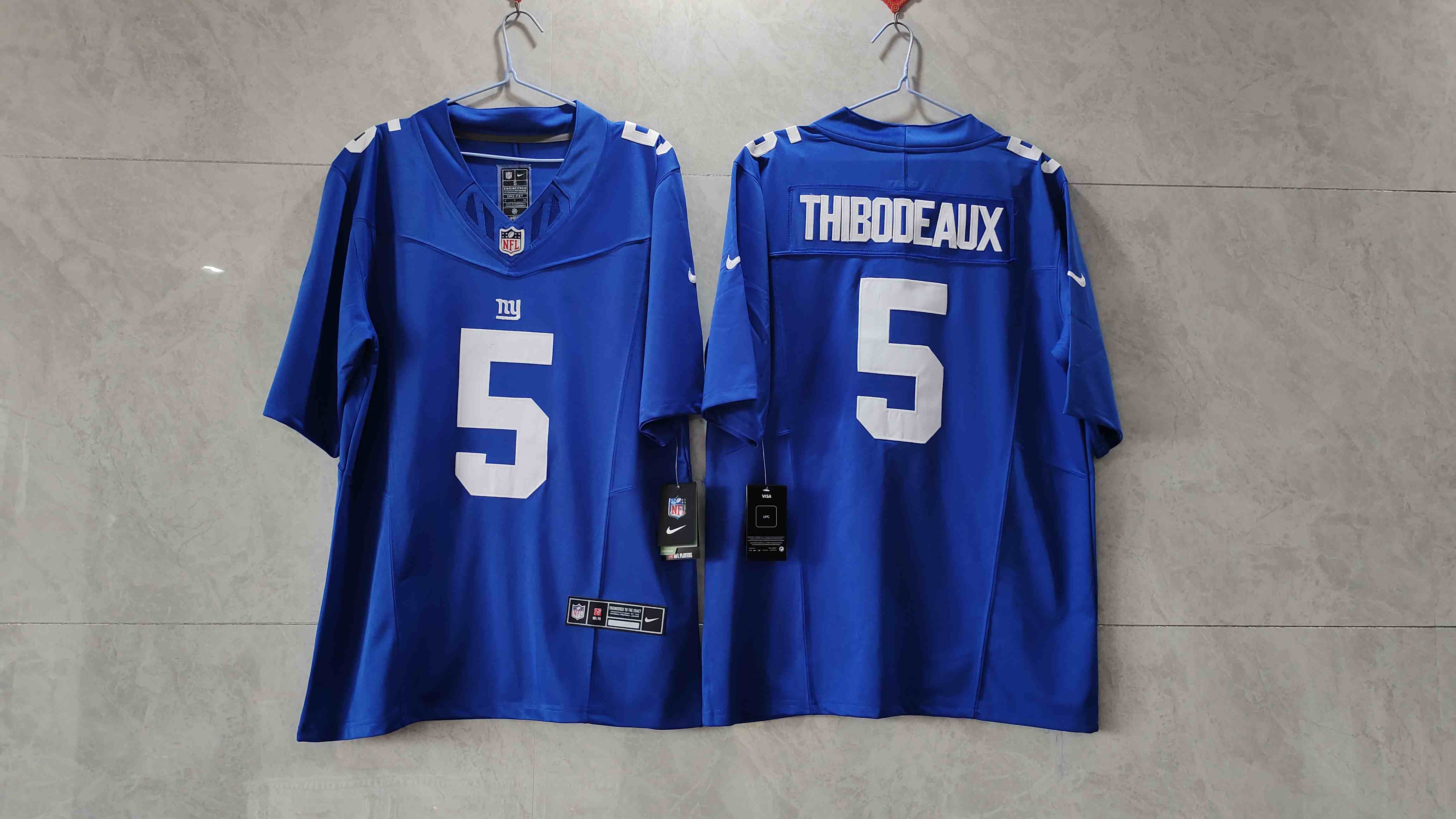 Men's New York Giants #5 Kayvon Thibodeaux Blue 2023 F.U.S.E. Vapor Untouchable Limited Stitched Jersey