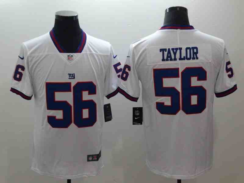 Men's New York Giants #56 Lawrence Taylor White Color Rush Limited Stitched Jersey
