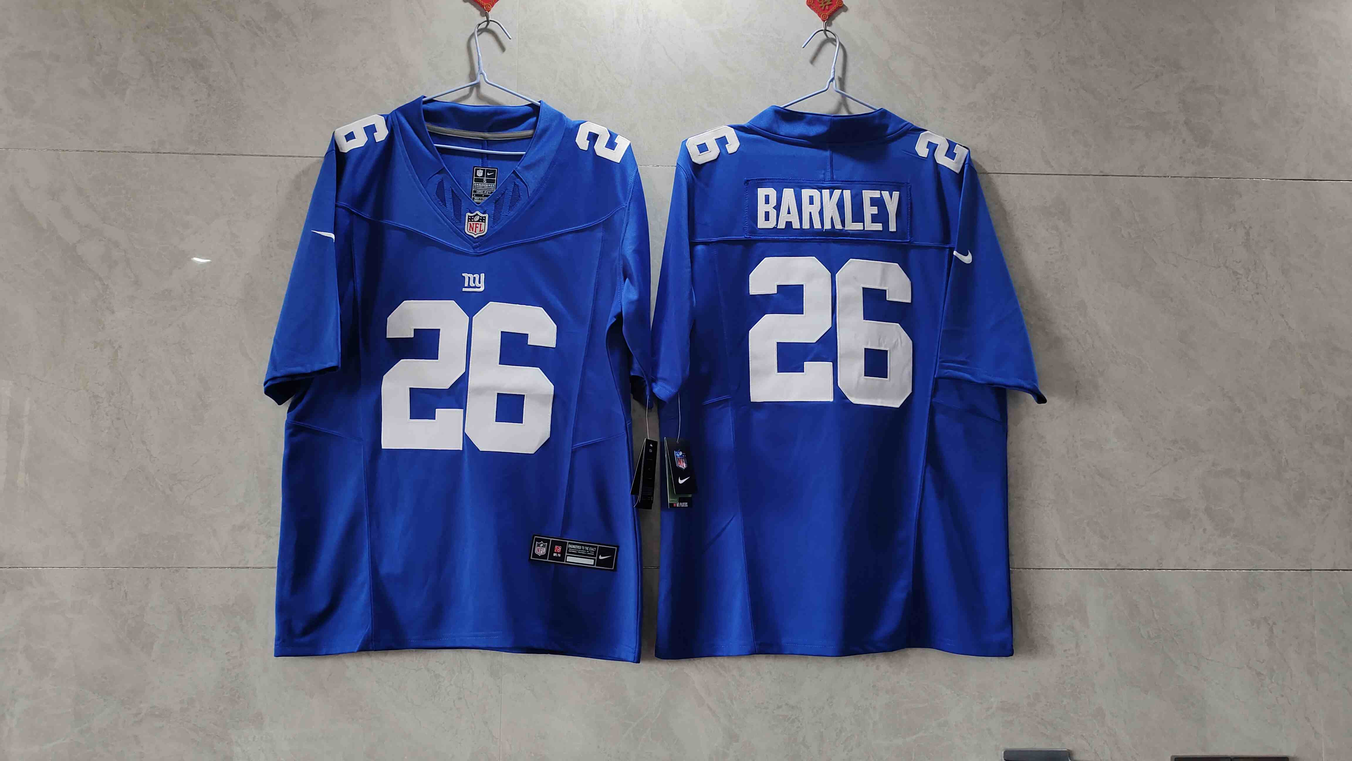 Men's New York Giants #26 Saquon Barkley Blue 2023 F.U.S.E. Vapor Untouchable Limited Stitched Jersey