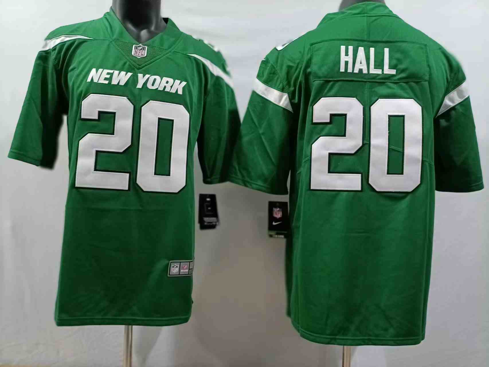 Men's New York Jets #20 Breece Hall Green Vapor Untouchable Limited Stitched Jersey