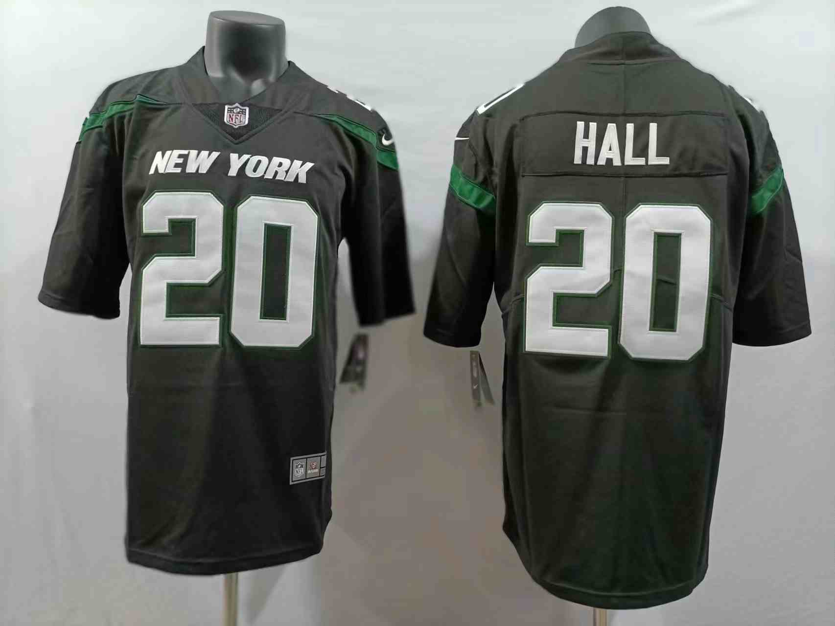 Men's New York Jets #20 Breece Hall Black Vapor Untouchable Limited Stitched Jersey