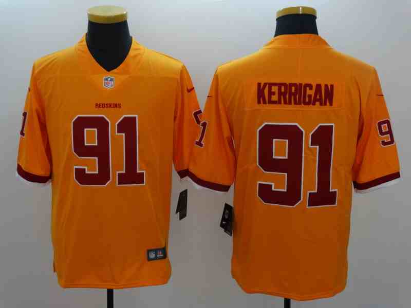 Men's Washington Redskins #91 Ryan Kerrigan Gold Men's Stitched NFL Limited Rush Jersey