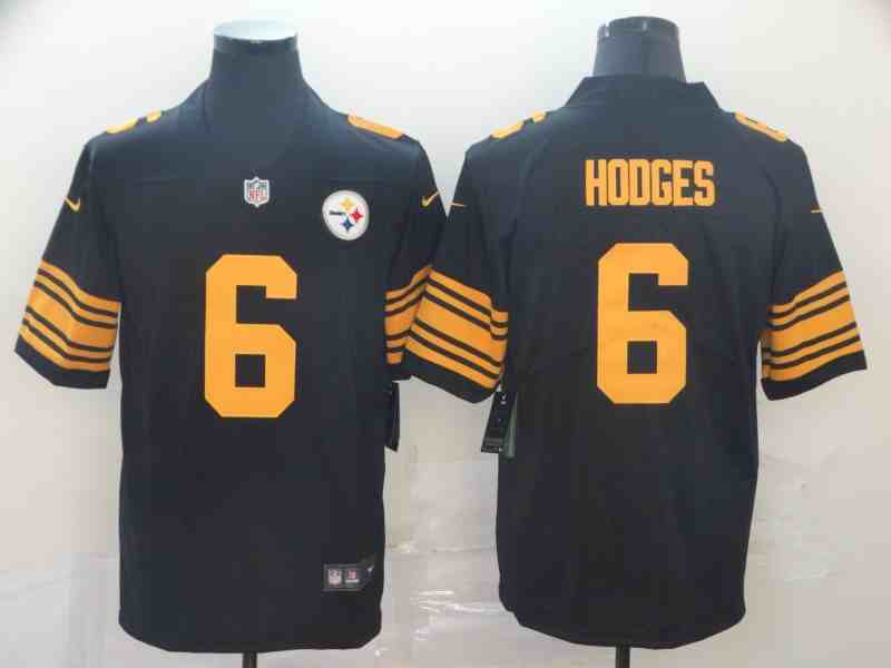 Men's Pittsburgh Steelers Steelers 6 Devlin Hodges Black Color Rush Limited Stitched Jersey