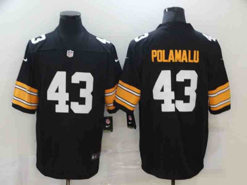 Men's Pittsburgh Steelers #43 Troy Polamalu Black Vapor Untouchable Limited Stitched Jersey
