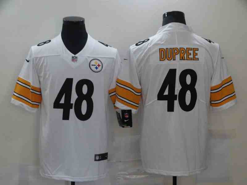 Men's Pittsburgh Steelers #48 Bud Dupree White Vapor Untouchable Limited Stitched NFL Jersey