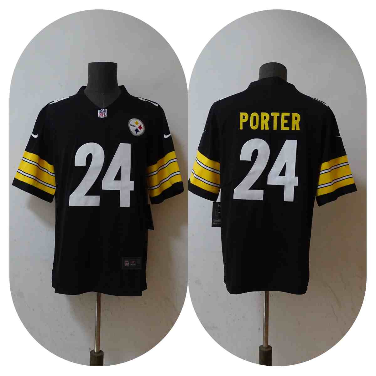 Men's Pittsburgh Steelers #24 Joey Porter Jr. Black Draft Vapor Untouchable Limited Stitched Jersey