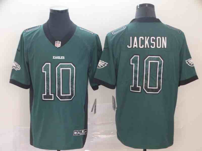 Men's Philadelphia Eagles 10 DeSean Jackson Green Drift Fashion Limited Jersey