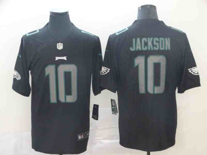 Men's Philadelphia Eagles #10 DeSean Jackson Black Impact Limited Stitched NFL Jersey..