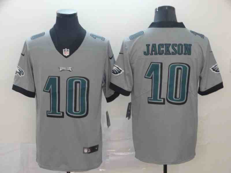 Men's Philadelphia Eagles 10 DeSean Jackson Silver Inverted Legend Limited Jersey