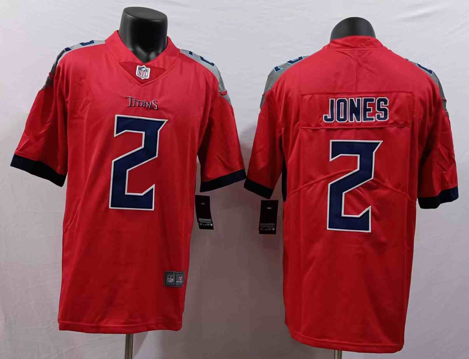 Men's Tennessee Titans #2 Julio Jones red Vapor Untouchable Stitched NFL Jersey