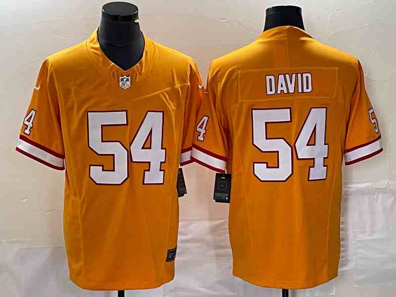 Men's Tampa Bay Buccaneers #54 Lavonte David Orange 2023 F.U.S.E. Vapor Limited Throwback Stitched Football Jersey