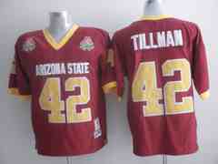 Arizona State Sun Devils Pat Tillman #42 1997 Rose Bowl Patch Maroon Throwback Jersey