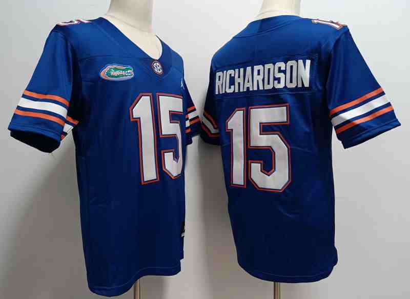 Men’s NCAA Florida Gators #15 5 Anthony Richardson Blue  High School College Football Jerseys