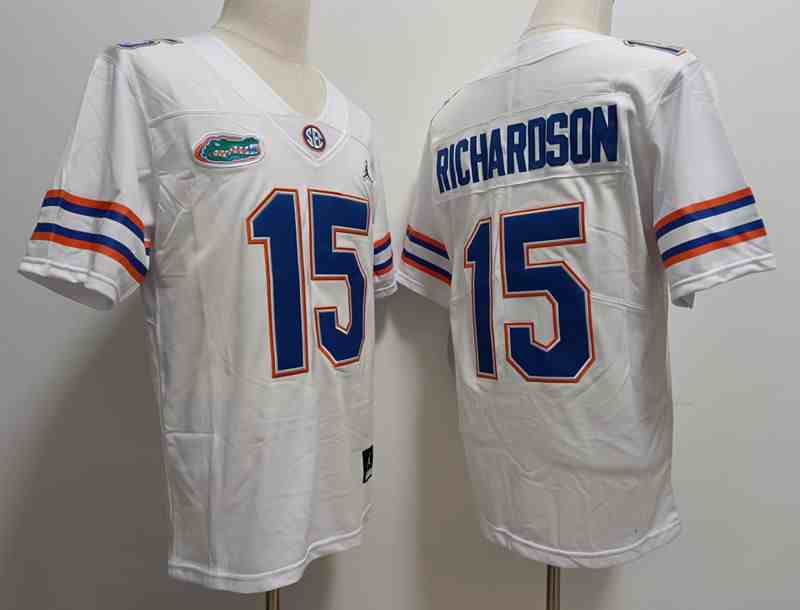 Men’s NCAA Florida Gators #15 5 Anthony Richardson White High School College Football Jerseys