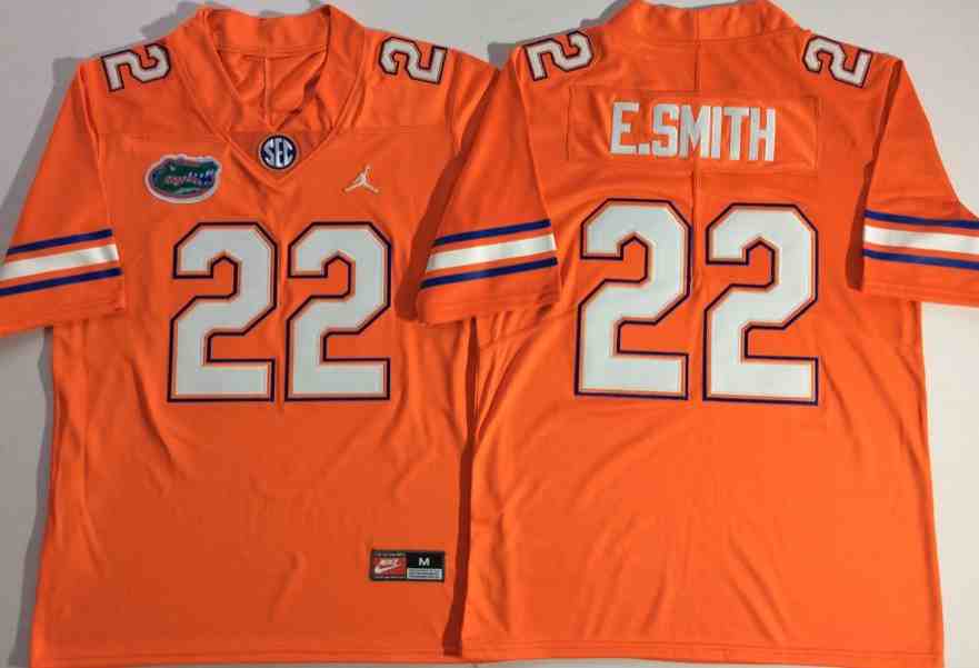 Men’s NCAA Florida Gators #22 Emmitt Smith  Orange High School College Football Jerseys