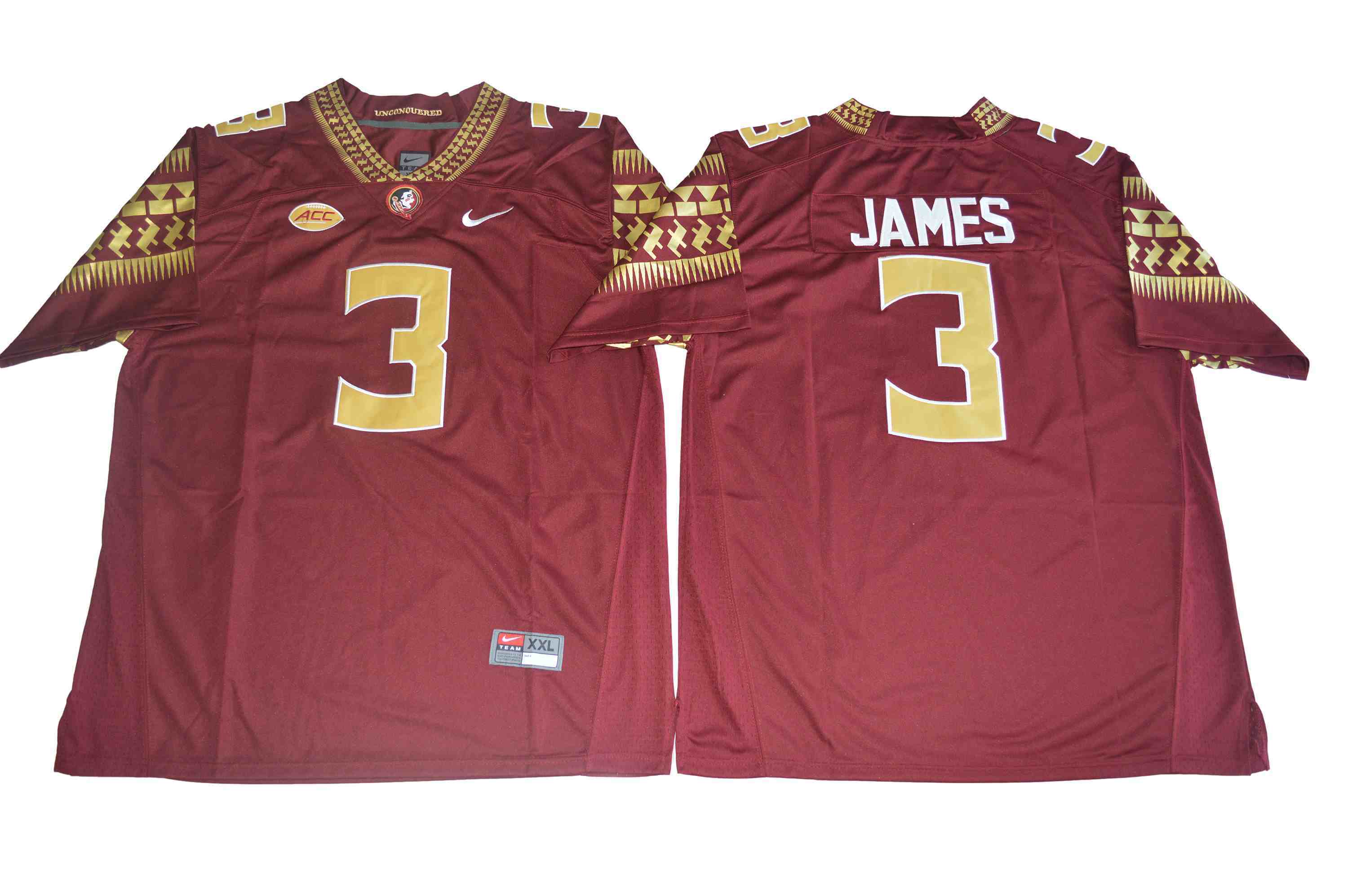 Men's Florida State Seminoles #3 Derwin James Red College Football Stitched Nike NCAA Jersey