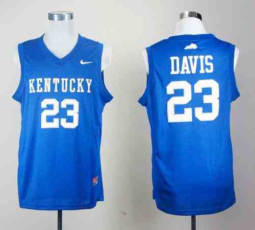 Kentucky Wildcats 23 Anthony Davis Royal Blue Embroidered NCAA Jersey
