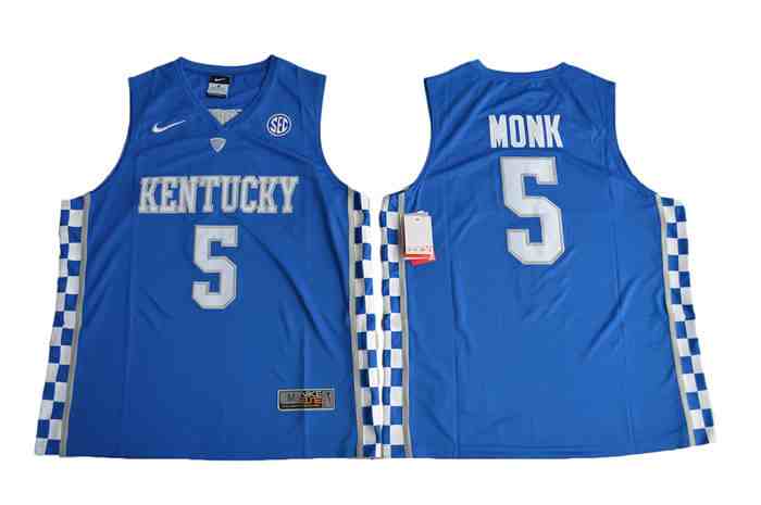 Kentucky Wildcats 5 Nassir Little Blue Colleage NCAA Basketball Jerseys