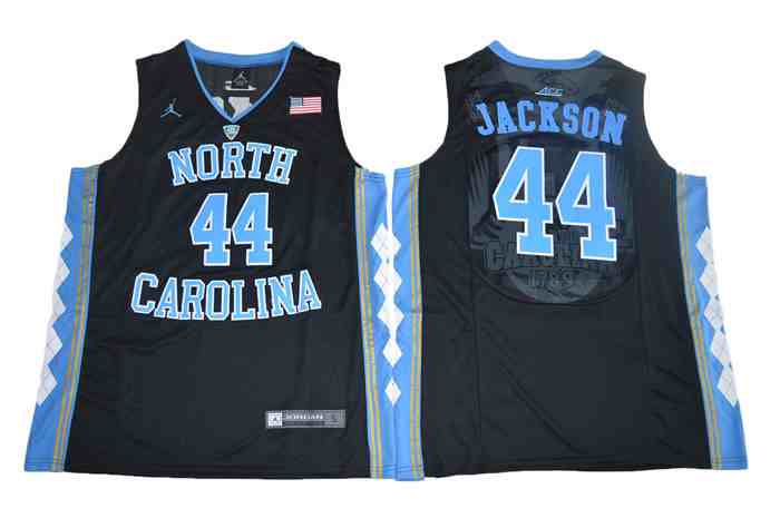 Men's North Carolina Tar Heels 44 Justin Jackson Black College Basketball Jersey