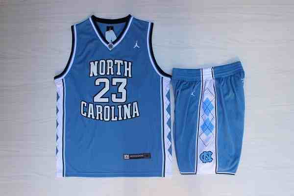 Men's North Carolina Tar Heels  #23  Michael Jordan Blue Mesh  Jersey Set