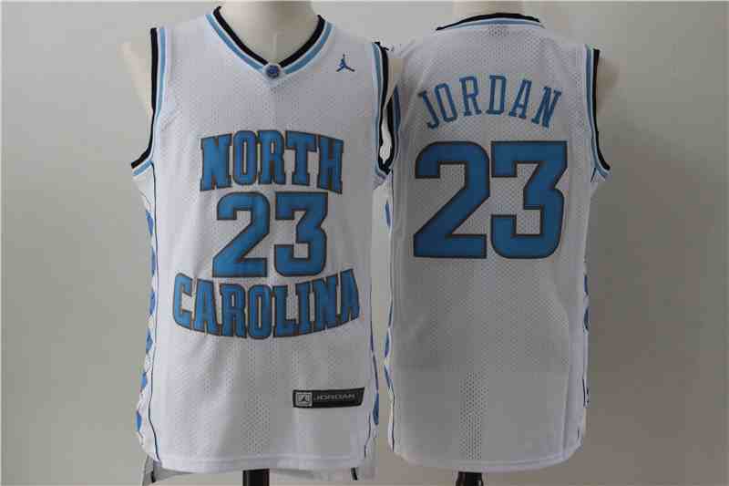 Men's North Carolina Tar Heels  #23 Michael Jordan white Mesh College Basketball Jersey