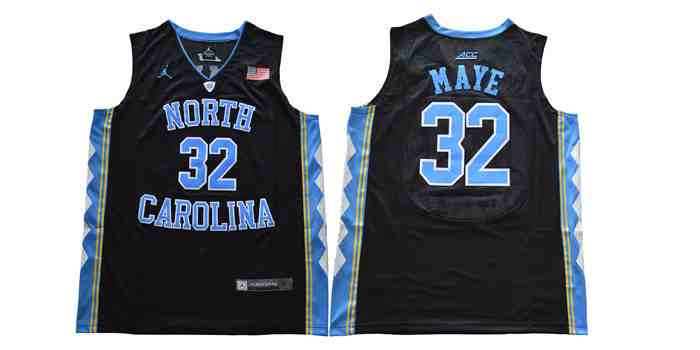 Men's North Carolina Tar Heels 32 Luke Maye Black College Basketball Jersey