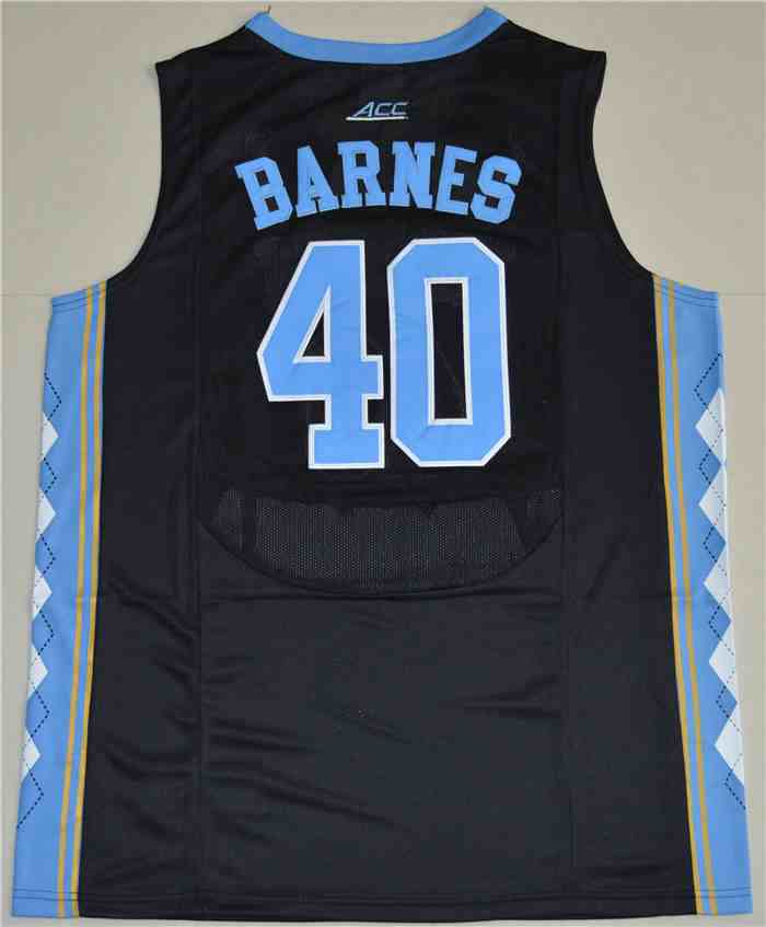 Men's North Carolina Tar Heels 40 Harrison Barnes Black College Basketball Jersey