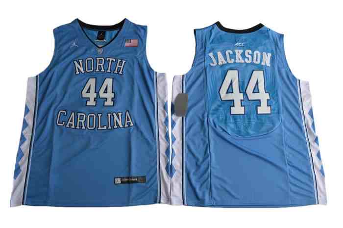 Men's North Carolina Tar Heels 44 Justin Jackson Blue College Basketball Jersey