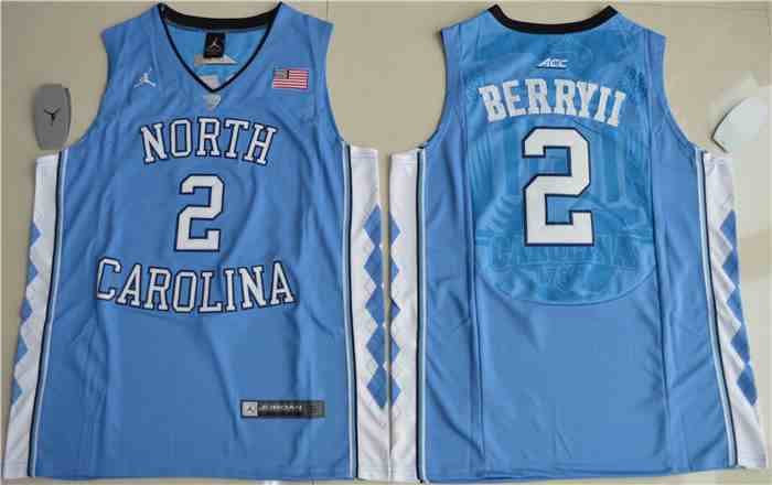 Men's North  Carolina Tar Heels  #2 Joel Berry II Blue College Basketball Jersey