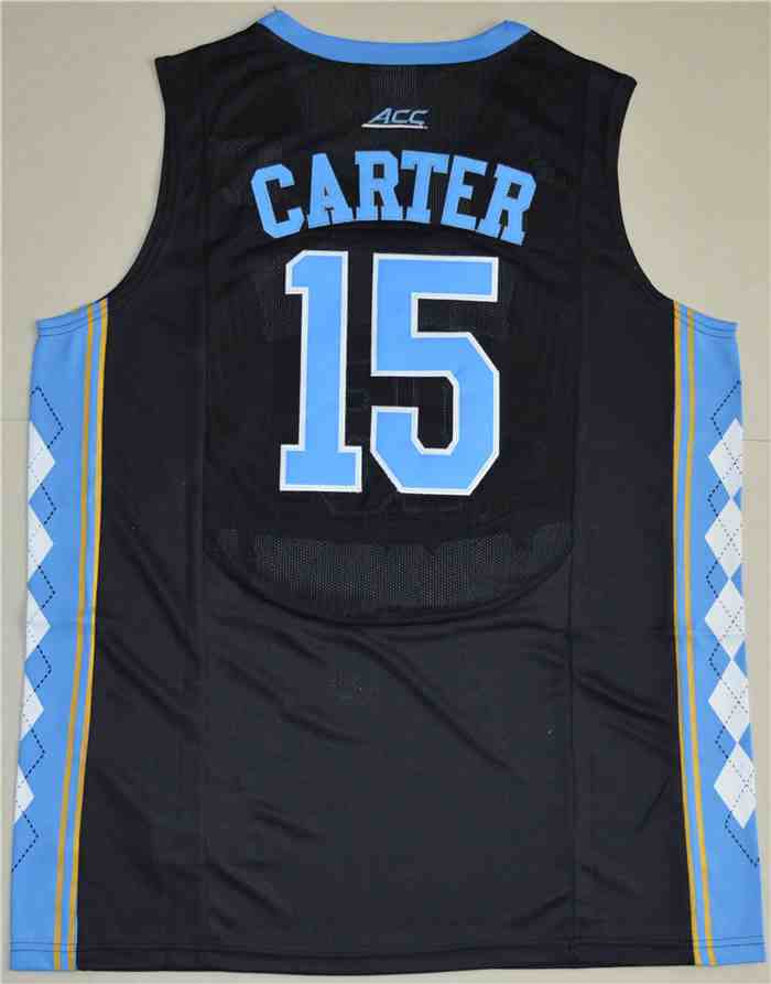 Men's North Carolina Tar Heels 15 Vince Carter Black College Basketball Jersey