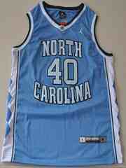 Men's North Carolina Tar Heels 40 Harrison Barnes Light Blue College Basketball Jersey-1