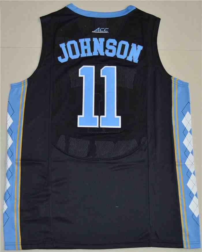 Men's North Carolina Tar Heels 11 Brice Johnson Black College Basketball Jersey