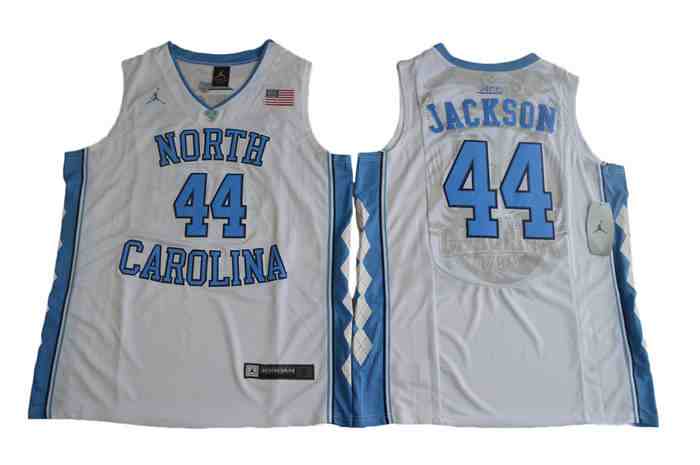 Men's North Carolina Tar Heels 44 Justin Jackson White College Basketball Jersey