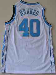 Men's North Carolina Tar Heels 40 Harrison Barnes White College Basketball Jersey (2)