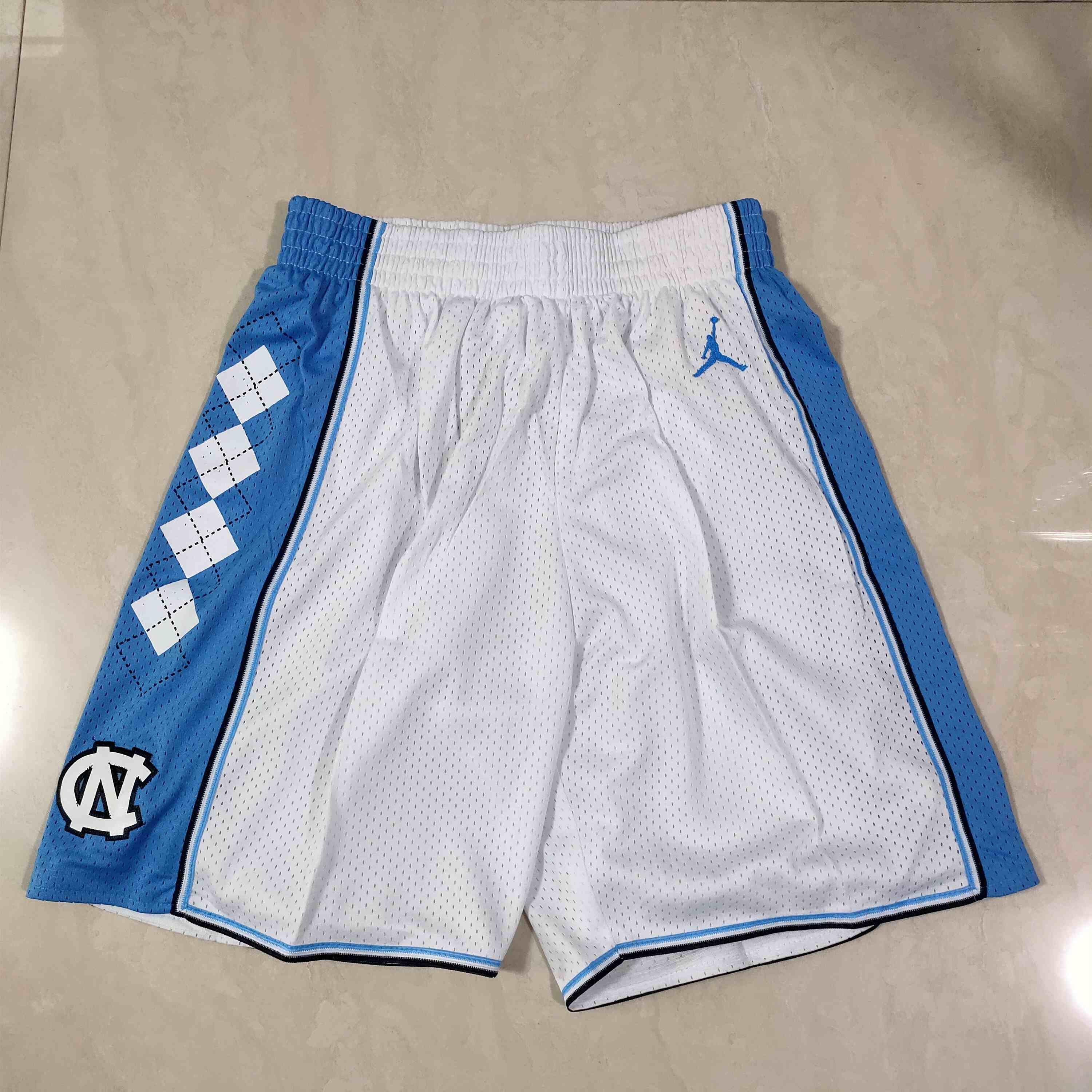 Men's North Carolina White Blue Shorts-1