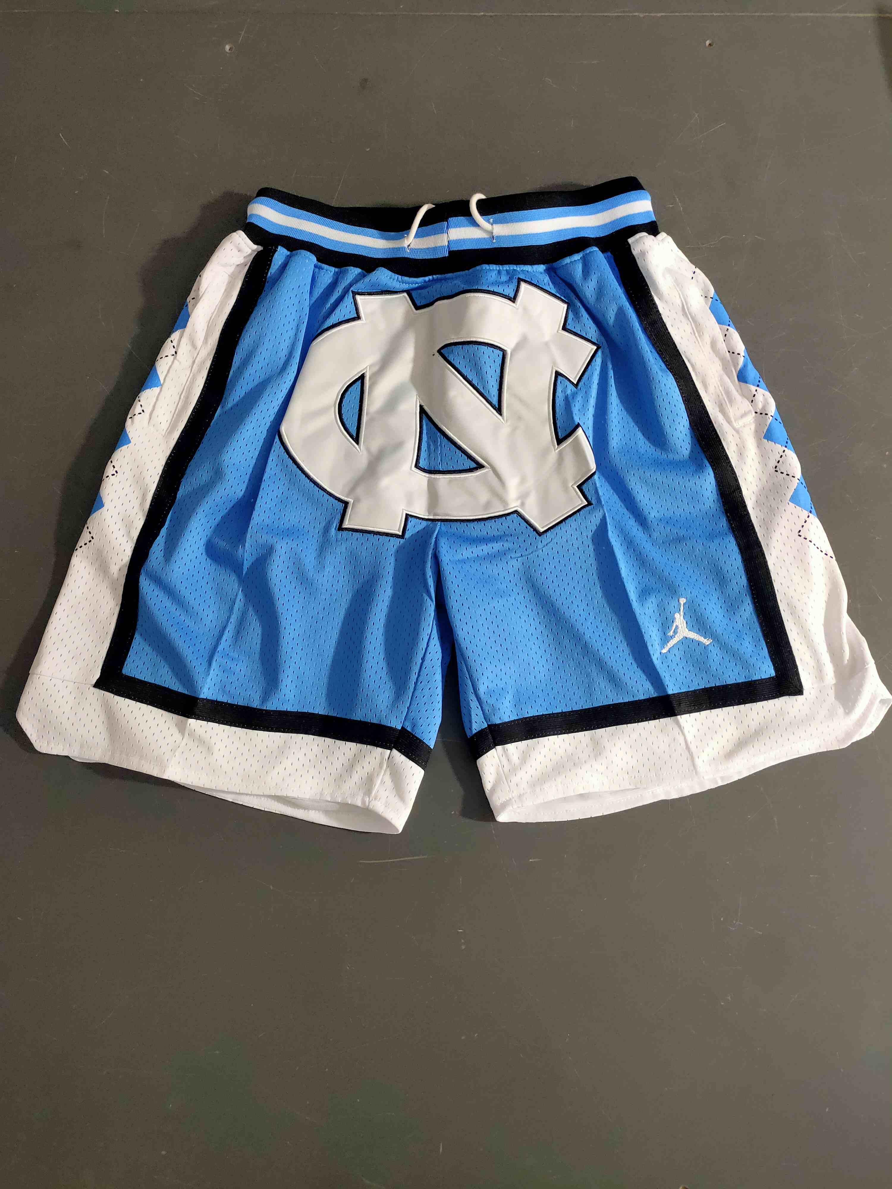 Men's North Carolina Blue White Shorts-2