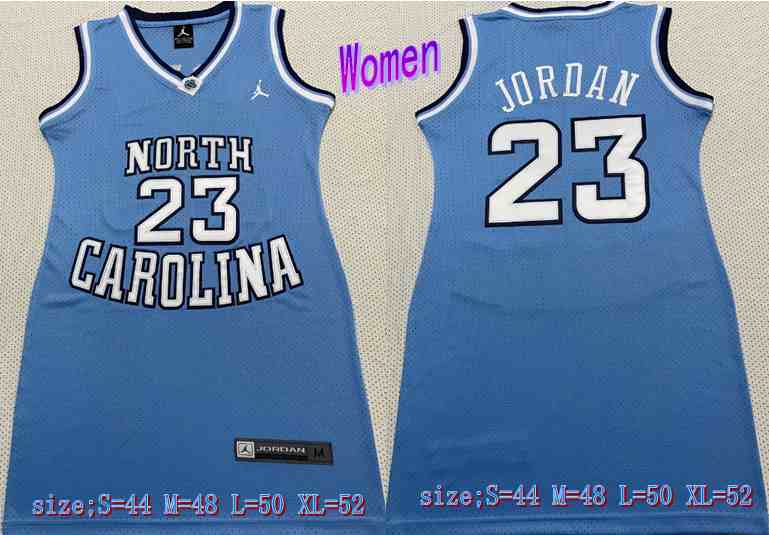 Women's  North Carolina #23 Michael Jordan Blue College Basketball Jersey HTL