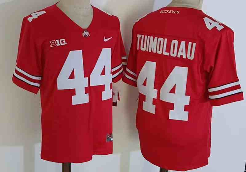Mens NCAA Ohio State Buckeyes 44 TUIMOLOAU  red College Football Jersey