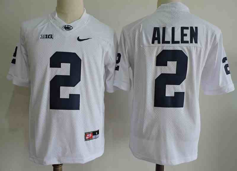 Men's NCAA Penn State Nittany Lions #2 Marcus Allen white Football Jersey