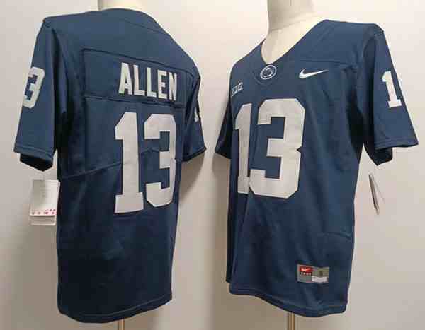 Men's NCAA Penn State Nittany Lions #13 Allen Football Jersey Navy