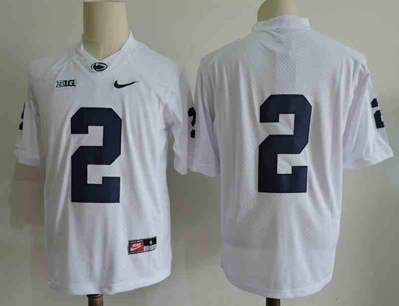 Men's NCAA Penn State Nittany Lions 2 White College Football Jersey